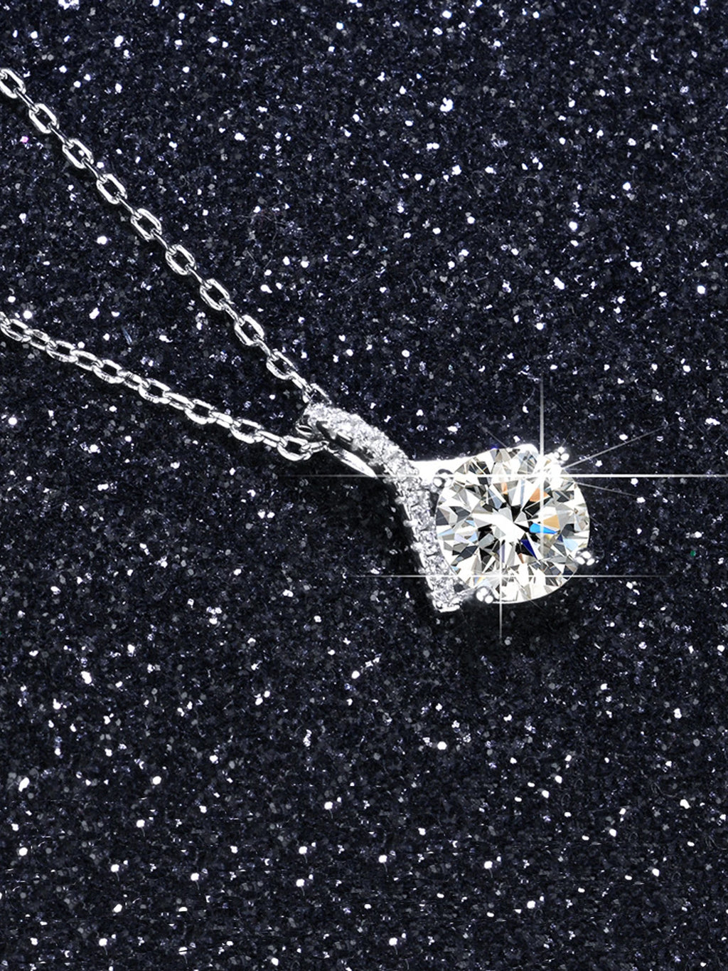 Chevron Round Stone Necklace