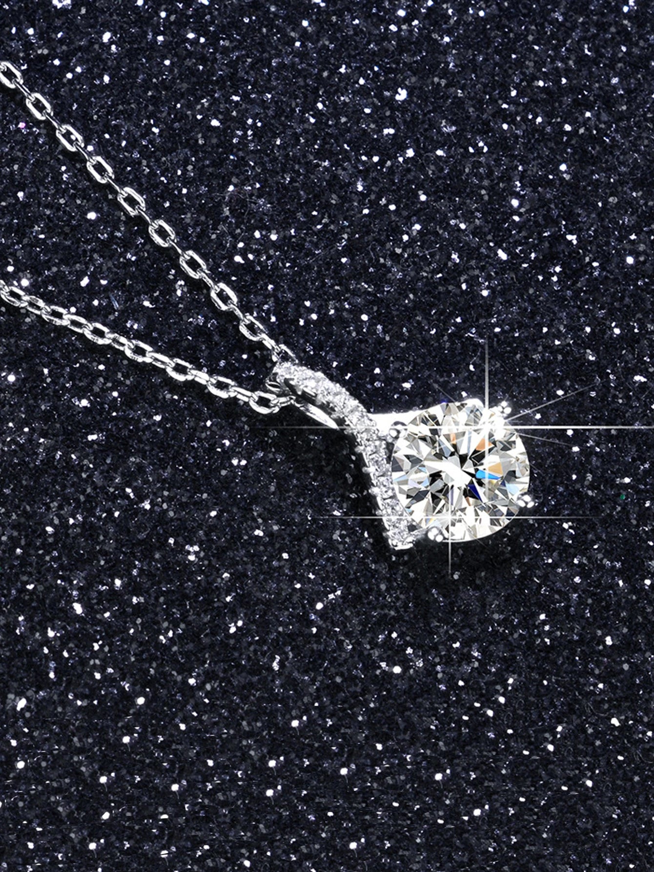 Chevron Round Stone Necklace