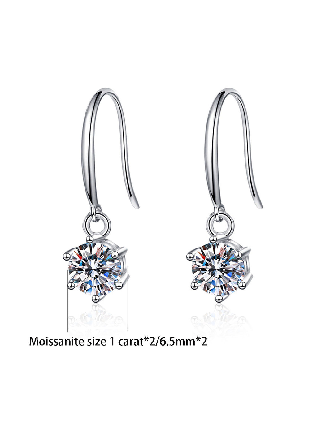 Round Stone Stud Dangle Earrings