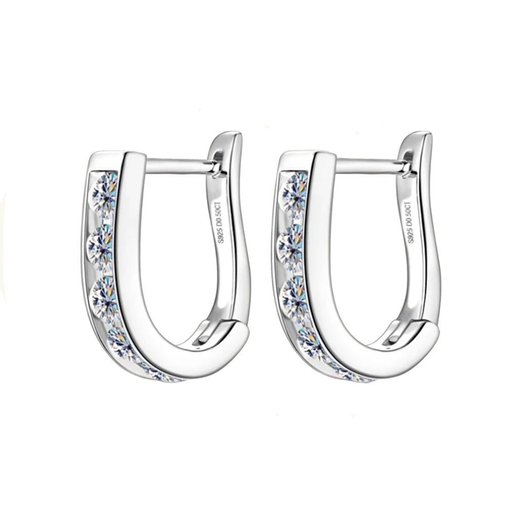 U-Shaped Hoop Earrings