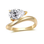 Alexa pear-cut engagement ring with 1.5ct moissanite – 925 sterling silver