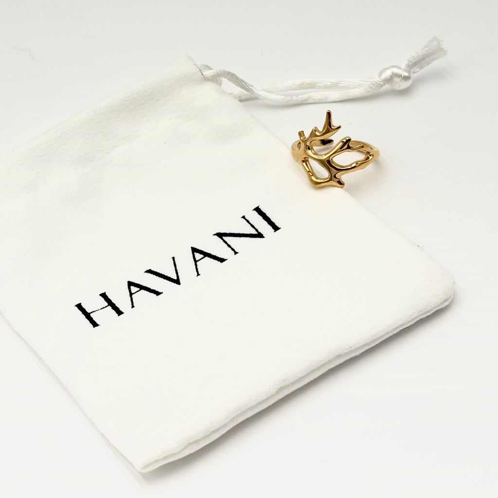 Coral Branch Ring - Waterproof 18K Gold-Plated Stainless Steel