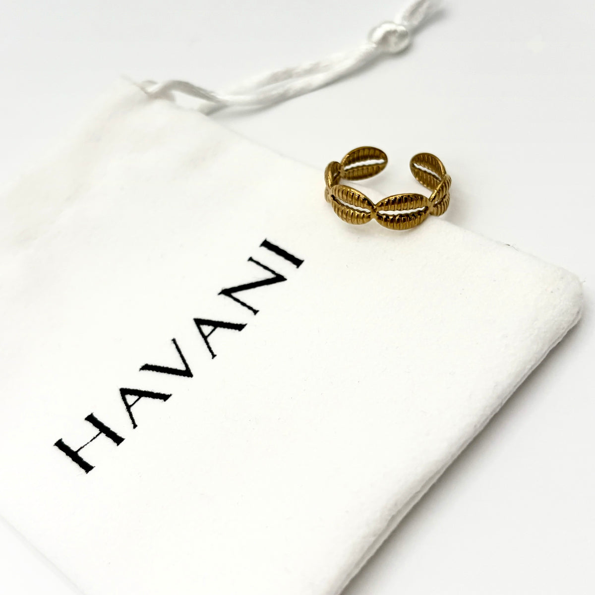 Cowrie Shell Band Ring