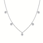 Starlight droplet necklace with moissanite – 925 sterling silver