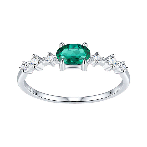 Emerald Skyline Promise Ring