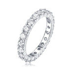 3mm eternity ring with continuous moissanite – 925 sterling silver