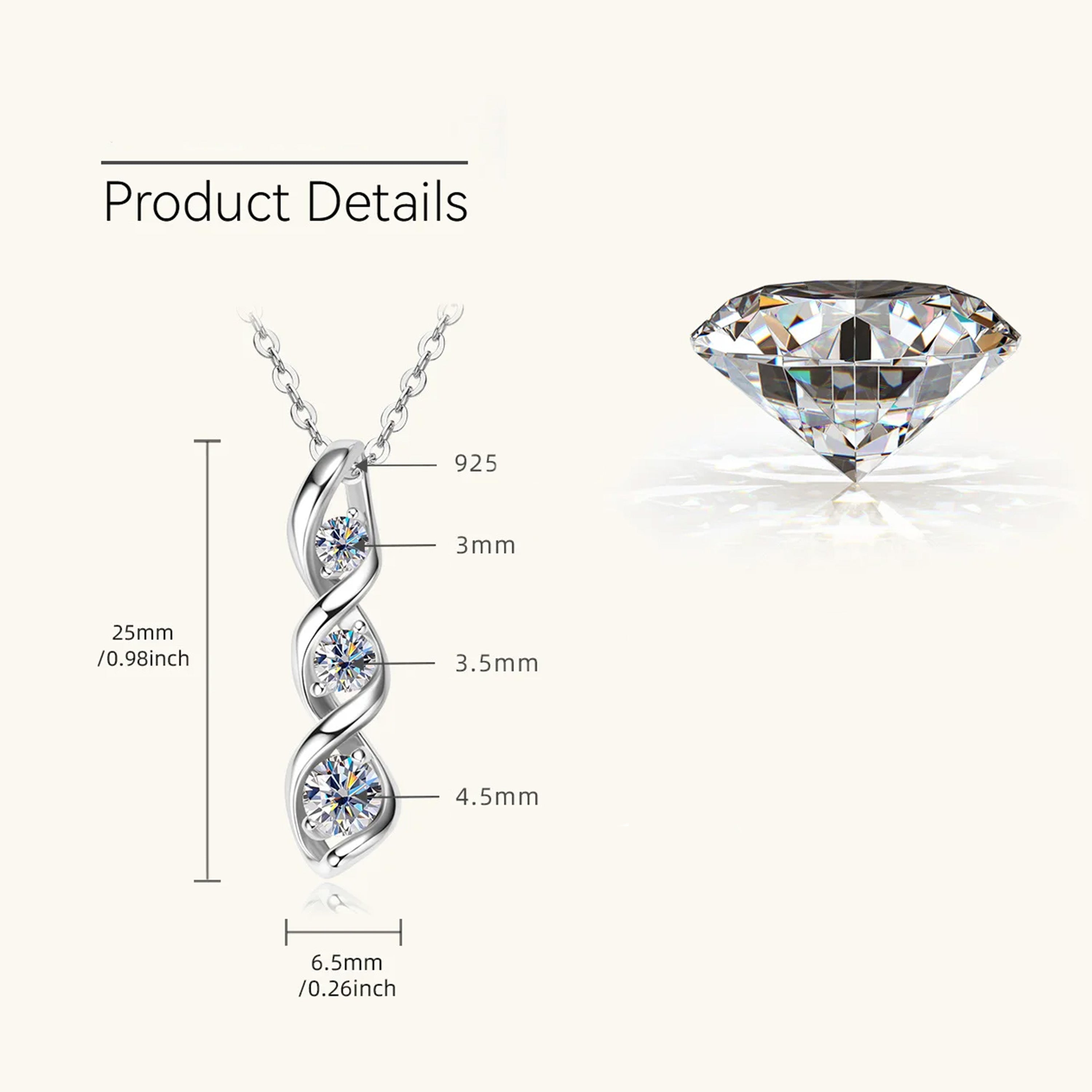 Round Stone Twist Necklace