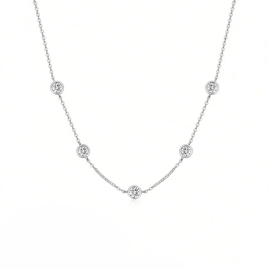 Aria Station Bezel Necklace