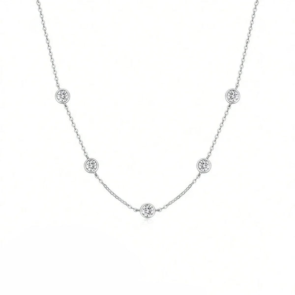 Aria Station Bezel Necklace