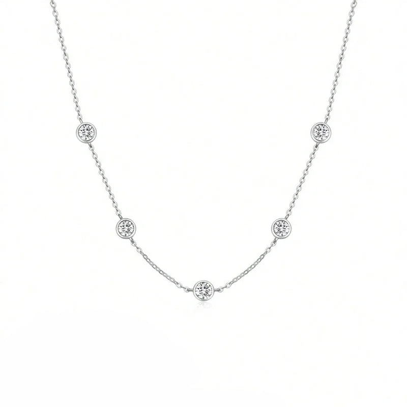 Aria Station Bezel Necklace